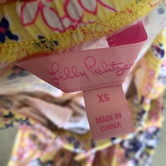 Lilly Pulitzer Marlisa‎ Maxi Dress Small Yellow Starfruit Little Lady size XS - Picture 11 of 12